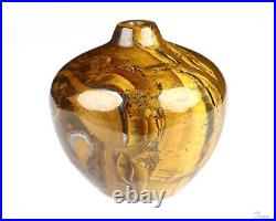 2.4 Tiger Iron Eye Hand Carved Crystal Vase Sculpture, Crystal Healing