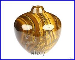 2.4 Tiger Iron Eye Hand Carved Crystal Vase Sculpture, Crystal Healing