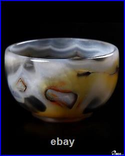 2.5 Agate Carved Crystal Tea Cup, Crystal Healing