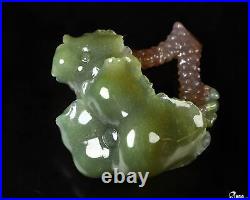 2.8 Indian Agate Hand Carved Crystal Plant Sculpture, Crystal Healing