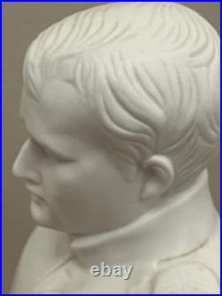 2-Beautiful Detailed Vintage Napoleon Bonaparte Bisque Porcelain Bust Figures 2-Beautiful Detailed Vintage Napoleon Bonaparte Bisque Porcelain Bust Figures