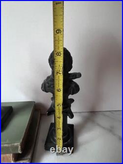 2 Bust Figurines statue antique vintage black color male female