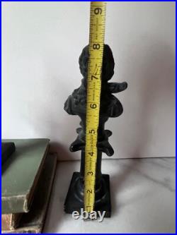 2 Bust Figurines statue antique vintage black color male female