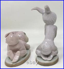 (2)'Easter' Lladros! 1505-Nature Boy & 1507-Boy and his Bunny Rare Set