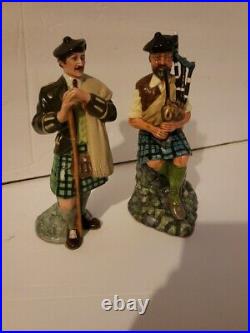 2 Royal Doulton THE LAIRD & The Piper Statue Figurine