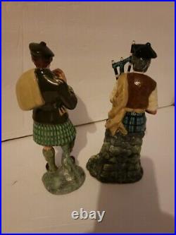 2 Royal Doulton THE LAIRD & The Piper Statue Figurine