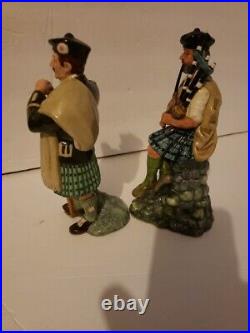 2 Royal Doulton THE LAIRD & The Piper Statue Figurine