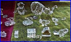 (32) SWAROVSKI CRYSTAL Figurines = Mint & Stunning Bears Seal Bug Gold MANY SALE