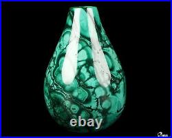 3.1 Malachite Carved Crystal Vase, Realistic, Crystal Healing