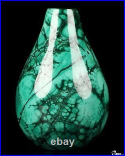 3.1 Malachite Carved Crystal Vase, Realistic, Crystal Healing