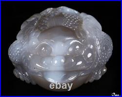 3.3 Agate Carved Crystal Toad, Realistic, Crystal Healing