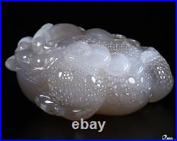 3.3 Agate Carved Crystal Toad, Realistic, Crystal Healing