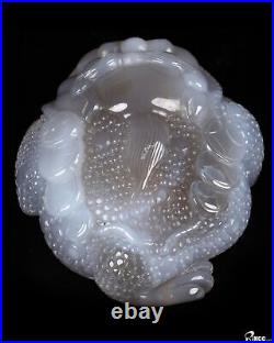 3.3 Agate Carved Crystal Toad, Realistic, Crystal Healing