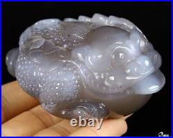 3.3 Agate Carved Crystal Toad, Realistic, Crystal Healing