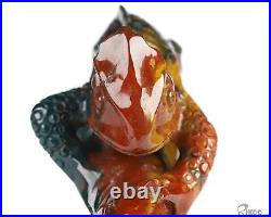 3.5 Bloodstone Hand Carved Crystal Lizard Sculpture, Crystal Healing 3.5 Bloodstone Hand Carved Crystal Lizard Sculpture, Crystal Healing