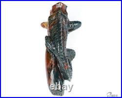 3.5 Bloodstone Hand Carved Crystal Lizard Sculpture, Crystal Healing 3.5 Bloodstone Hand Carved Crystal Lizard Sculpture, Crystal Healing