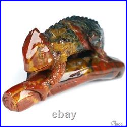 3.5 Bloodstone Hand Carved Crystal Lizard Sculpture, Crystal Healing 3.5 Bloodstone Hand Carved Crystal Lizard Sculpture, Crystal Healing