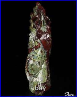 3.7 Dragon Blood Jasper Hand Carved Crystal Horse Sculpture, Crystal Healing