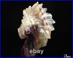 3.7 Fluorite Hand Carved Crystal Horse Sculpture, Crystal Healing