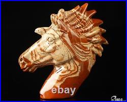 3.7 Red Jasper Hand Carved Crystal Horse Sculpture, Crystal Healing