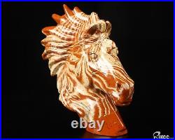 3.7 Red Jasper Hand Carved Crystal Horse Sculpture, Crystal Healing