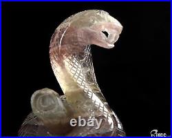 3.8 Fluorite Hand Carved Crystal Snake Sculpture, Crystal Healing