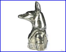 3.8 Pyrite Hand Carved Crystal Dog Sculpture, Crystal Healing