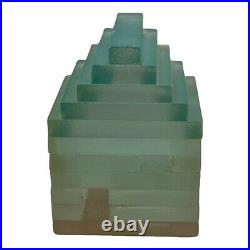 (3) Mary Kay Simoni Stacked Glass House Art Sculpture Paperweight 1992 READ (3) Mary Kay Simoni Stacked Glass House Art Sculpture Paperweight 1992 READ