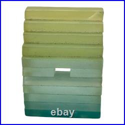 (3) Mary Kay Simoni Stacked Glass House Art Sculpture Paperweight 1992 READ (3) Mary Kay Simoni Stacked Glass House Art Sculpture Paperweight 1992 READ