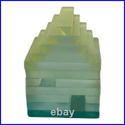 (3) Mary Kay Simoni Stacked Glass House Art Sculpture Paperweight 1992 READ (3) Mary Kay Simoni Stacked Glass House Art Sculpture Paperweight 1992 READ