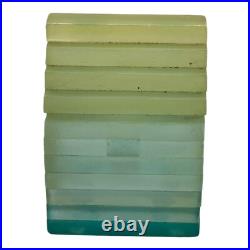 (3) Mary Kay Simoni Stacked Glass House Art Sculpture Paperweight 1992 READ (3) Mary Kay Simoni Stacked Glass House Art Sculpture Paperweight 1992 READ