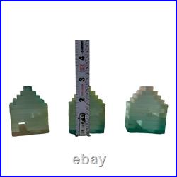 (3) Mary Kay Simoni Stacked Glass House Art Sculpture Paperweight 1992 READ (3) Mary Kay Simoni Stacked Glass House Art Sculpture Paperweight 1992 READ