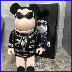 400%Bearbrick Black clothe Miss Cha nel Art ornament Toy Action Figure Doll Gift