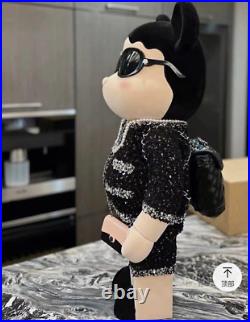400%Bearbrick Black clothe Miss Cha nel Art ornament Toy Action Figure Doll Gift