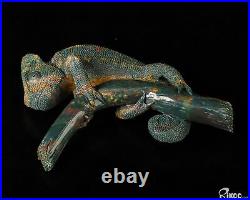 4.0 Bloodstone Hand Carved Crystal Lizard Sculpture, Crystal Healing