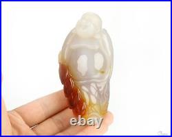 4.1 Carnelian Hand Carved Crystal Buddha Sculpture, Crystal Healing