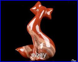 4.1 Red Jasper Carved Crystal Fox, Realistic, Crystal Healing
