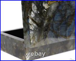 4.2 Labradorite Hand Carved Crystal Jewelry Box, Crystal Healing