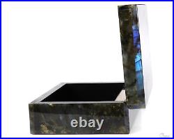 4.2 Labradorite Hand Carved Crystal Jewelry Box, Crystal Healing