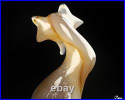 4.3 Agate Carved Crystal Fox, Crystal Healing