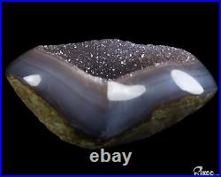 4.6 Agate Amethyst Geode Carved Crystal Heart, Crystal Healing