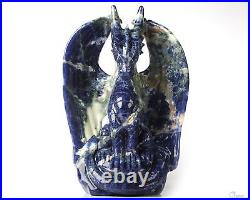 5.1 Sodalite Hand Carved Crystal Dragon Sculpture, Crystal Healing