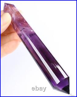 5.2 Amethyst Carved Faceted Crystal Wand/Point, Crystal Healing