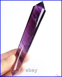 5.2 Amethyst Carved Faceted Crystal Wand/Point, Crystal Healing