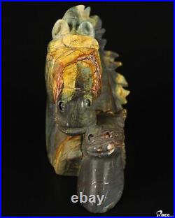 5.3 Autum Leaves Stone Carved Crystal Horse, Realistic, Crystal Healing