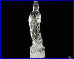 5.4 Quartz Rock Crystal Hand Carved Crystal Kwan-yin Sculpture, Crystal Healing 5.4 Quartz Rock Crystal Hand Carved Crystal Kwan-yin Sculpture, Crystal Healing