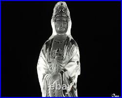5.4 Quartz Rock Crystal Hand Carved Crystal Kwan-yin Sculpture, Crystal Healing 5.4 Quartz Rock Crystal Hand Carved Crystal Kwan-yin Sculpture, Crystal Healing