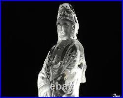 5.4 Quartz Rock Crystal Hand Carved Crystal Kwan-yin Sculpture, Crystal Healing 5.4 Quartz Rock Crystal Hand Carved Crystal Kwan-yin Sculpture, Crystal Healing