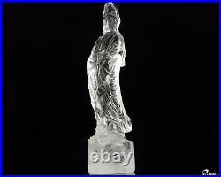 5.4 Quartz Rock Crystal Hand Carved Crystal Kwan-yin Sculpture, Crystal Healing 5.4 Quartz Rock Crystal Hand Carved Crystal Kwan-yin Sculpture, Crystal Healing