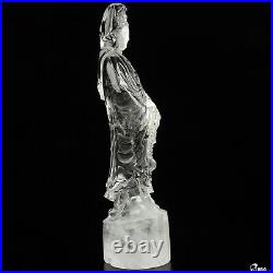 5.4 Quartz Rock Crystal Hand Carved Crystal Kwan-yin Sculpture, Crystal Healing 5.4 Quartz Rock Crystal Hand Carved Crystal Kwan-yin Sculpture, Crystal Healing
